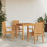 5 Piece Garden Dining Set Solid Wood Teak 3157910