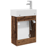 Bathroom Vanity Unit with Tap Old Wood 45.5 x 22.5 x 84 cm 889509