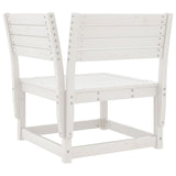 Garden Sofa Corner White 73x73x78 cm Solid Wood Pine 844665