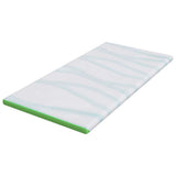 Mattress Topper White and Green 120 x 200 x 6 cm Jaquard Fabric 4106159