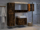 Bathroom Cabinet Set 5 pcs Smoked Oak 50 x 14.5 x 70 cm 3407323
