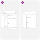 Parcel Drop Box Black 47.5 x 38 x 59 cm Galvanised Steel 874945