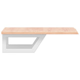Basin Shelf Wall Mounted Steel and Solid Wood Oak 3302558