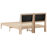 Bed frame Brown and light grey 160 x 200 cm Solid pine wood 3394368