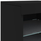 Sideboard with LED Lights Black 41x37x67 cm 836722