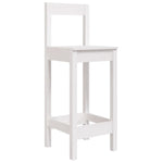 7 Piece Garden Bar Set White Solid Wood Pine 3154761