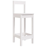 7 Piece Garden Bar Set White Solid Wood Pine 3154761