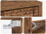 Wall-Mounted Shoe Cabinet HAARLEM 71 x 17 x 86 cm Old Wood 896863