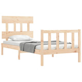 Bed Frame without Mattress Single Solid Wood Pine 3193301