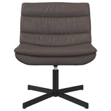 Swivel Chair Brown 63 x 75 x 76 cm Shiny PU 42007347