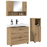 Bathroom Furniture Set with Drawer with Shelf 3 pcs Artisan Oak 3393032