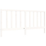 Bed Frame without Mattress White 200x200 cm Solid Wood Pine 3193812