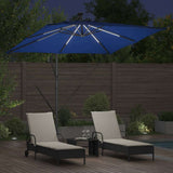 Umbrella 249 x 249 x 250 cm Polyester and Aluminium Azurblau 42003404