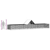Chicken Coop 10x2x2 m Galvanised Steel 144563
