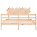 Bed Frame without Mattress 140x200 cm Solid Wood 3195286