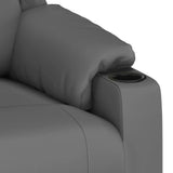 Recliner Chair Grey Faux Leather 348045