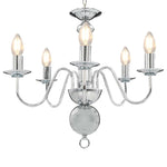 Chandelier Silver 5 x E14 Bulbs 281616
