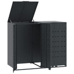 Wheelie Bin Storage for 2 Bins Anthracite 138x79x117 cm Steel 3279982