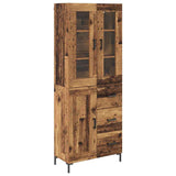 Highboard with Drawer 2 pcs Old Wood Engineered Wood 3415763