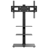 Corner TV Stand 3-Tiers for 32-65 Inch Black 379567