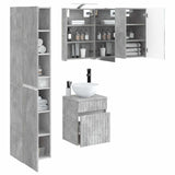Bathroom Cabinet Set 5 pcs Concrete Grey 40 x 10.5 x 60.5 cm 3407338