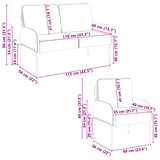 Sofa Sets with Cushion 3 pcs Taupe 115 x 56 x 80 cm Plywood 3406213