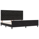 ZNTS Bed Frame Black 200x200 cm Velvet 3344899