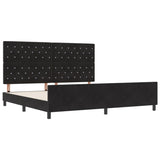 ZNTS Bed Frame Black 200x200 cm Velvet 3344899