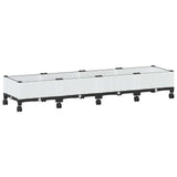 Garden Planter with Wheels White 160 x 40 x 33 cm PP 3423132