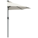 Garden Parasol Sand 294 x 150 x 223 cm Polyester and Steel 42003259