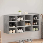 Shoe Cabinet Concrete grey 103 x 30 x 51 cm Engineered wood 808706