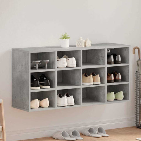 Shoe Cabinet Concrete grey 103 x 30 x 51 cm Engineered wood 808706