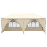 ZNTS Folding Party Tent with Sidewalls Cream 3x6 m 93543