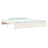 Bed Frame without Mattress White Solid Wood 200x200 cm 814970