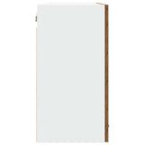 Hanging Glass Cabinet Lyon Old Wood 80x31x60 cm Engineered Wood 856119
