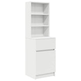 Bedside Cabinet White 39x35x125 cm Engineered Wood 861310