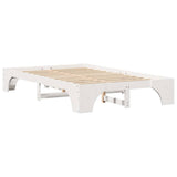 Bed Frame White 120 x 190 cm Solid Pine Wood 872957