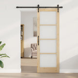 Sliding Door Manual ORKDAL Brown 73.5 x 211 cm Wood and metal 3332437