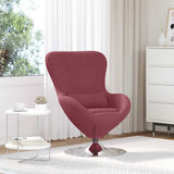 Egg Chair Wine Red 63 x 73 x 90 cm Fabric 42002739