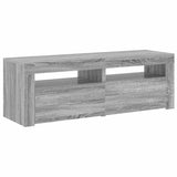 TV Cabinet with LED Lights Grey Sonoma 120x35x40 cm 815685