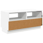 TV Cabinet with LED Lights White 80x35x40 cm 804445