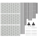 Privacy Screen Grey 100 x 50 x 180 cm Steel 868582