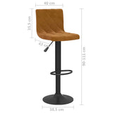 Bar Stools 2 pcs Brown Velvet 333729
