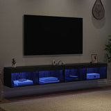 TV Cabinet Set 2 pcs Black Oak 100 x 30 x 30 cm Engineered Wood 882970