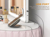 HOMCOM Vanity Mirror with Lights, Large Lighted Makeup Mirror with 3 Colour Lighting Modes, 10X T3398P378889