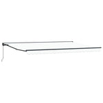 Retractable Awning Manual White 500x300 cm Fabric 3331367