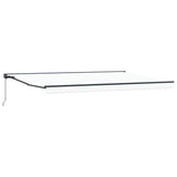 Retractable Awning Manual White 500x300 cm Fabric 3331367