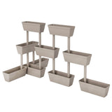 Garden Planter 6 pcs 100 cm Taupe 151825