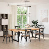 Dining Table Legs V-Shape 2 pcs Black 100x cm Steel 4012656