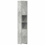 Bathroom Cabinet Concrete Grey 30x30x183.5 cm Engineered Wood 802601